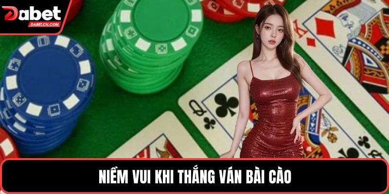 Niềm vui khi thắng ván bài cào